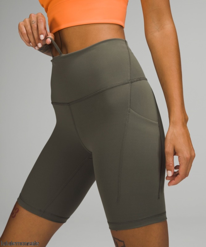 Lululemon Damen DELULU331 | Lululemon Deutschland Johannisbrotbraun Wunderzug Hoch Sitzend Kurz Mit Taschen 8